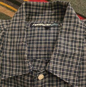 Navy w/ White Windowpane S/S 👕